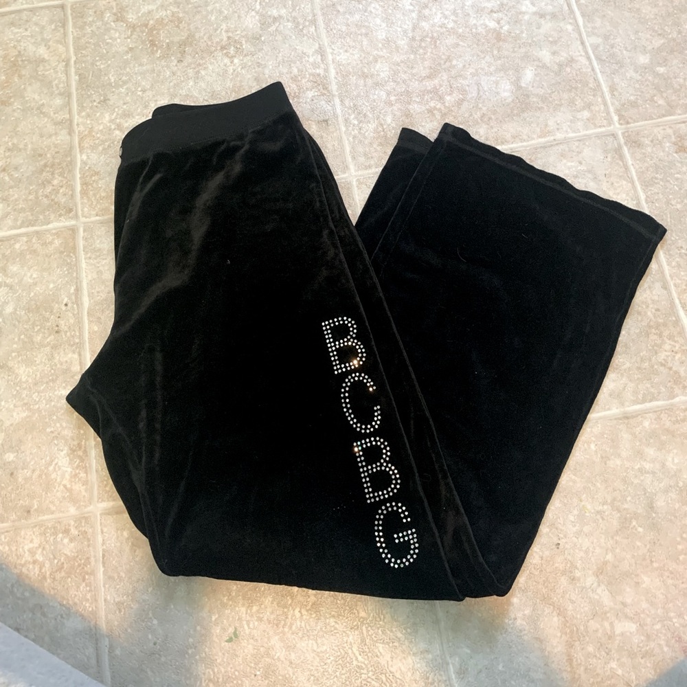 BCBG black velvet pants